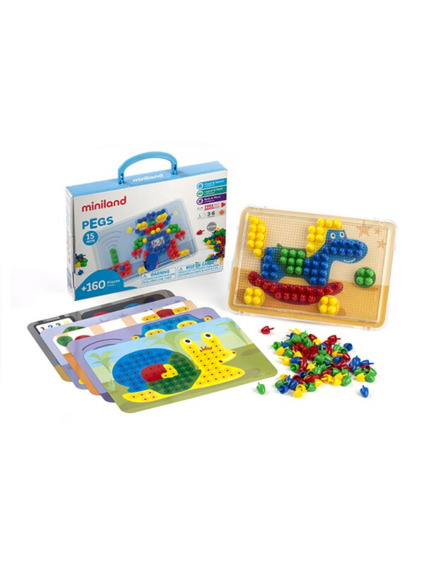 Pegs 15 mm (160 piezas) - Primary Colors