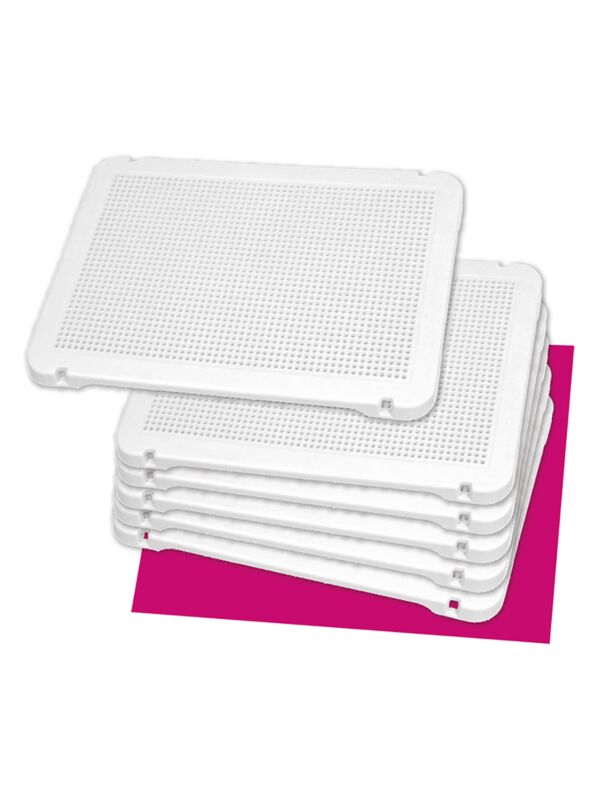 Pegs: Set de 6 placas blancas