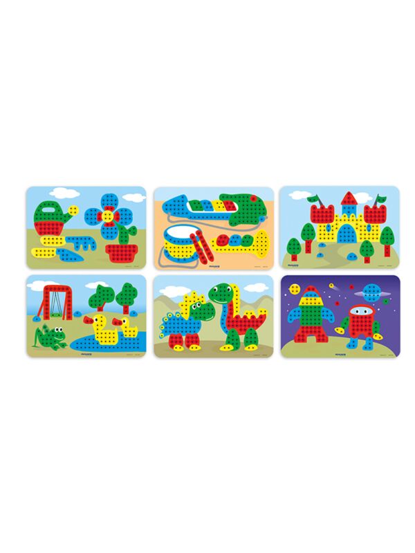 Pegs 10 mm (6 piezas) - Primary Colors