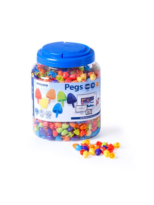 Pegs 15 mm (1.300 piezas) - Bright Colors