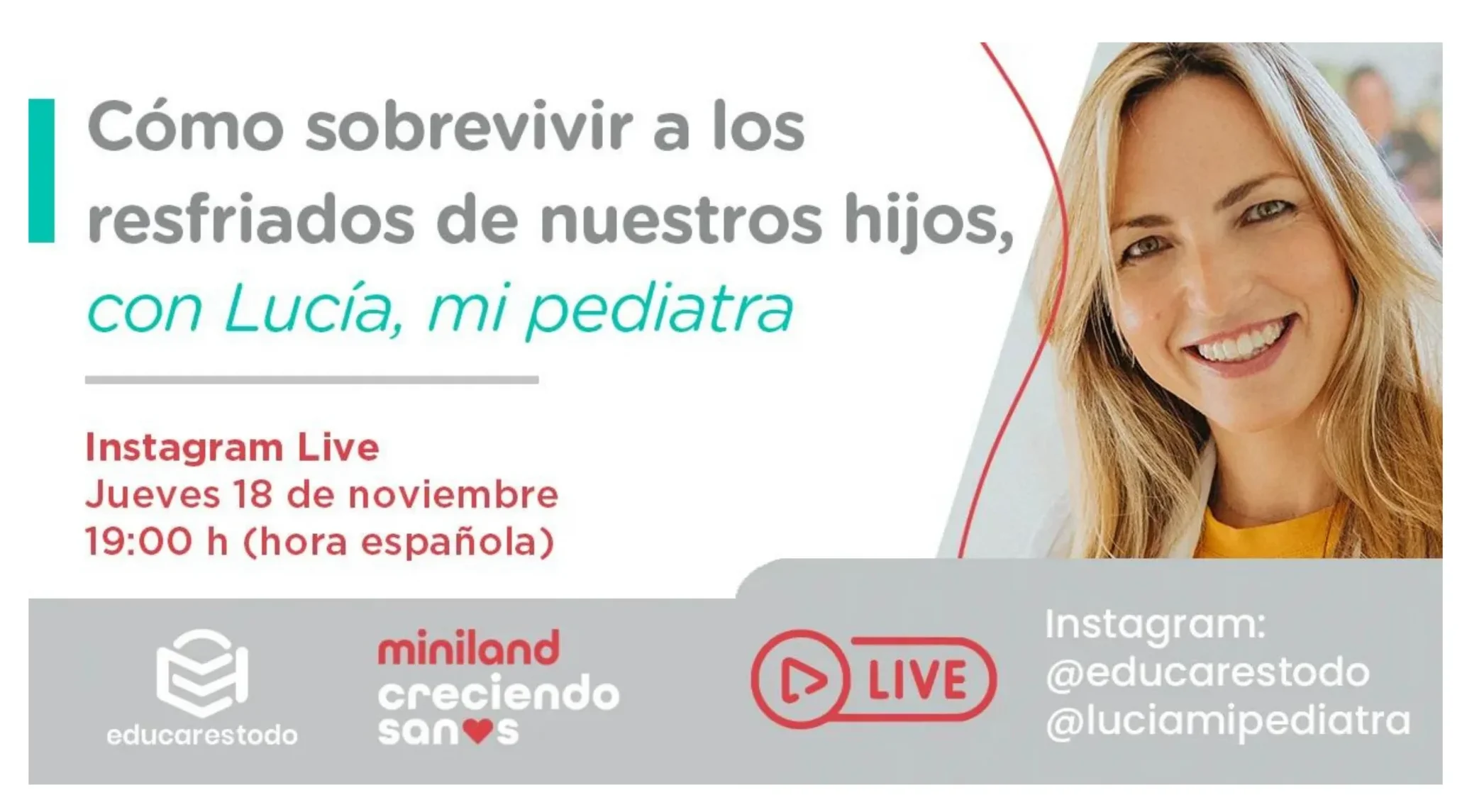 ¿Cómo sobrevivir a los resfriados de nuestros hijos? Por Lucía mi pediatra