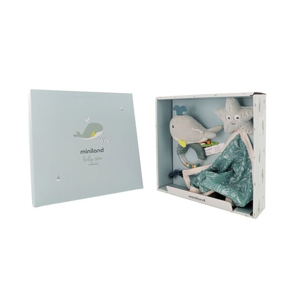 Baby Sea Geschenkpaket mit Doudou und Rassel