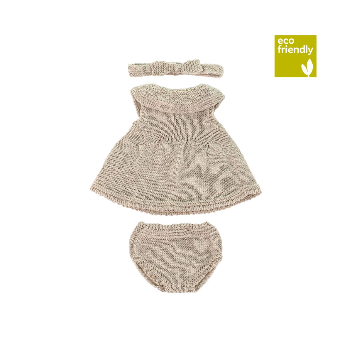 Knitted Doll Outfit 32cm Dress headband