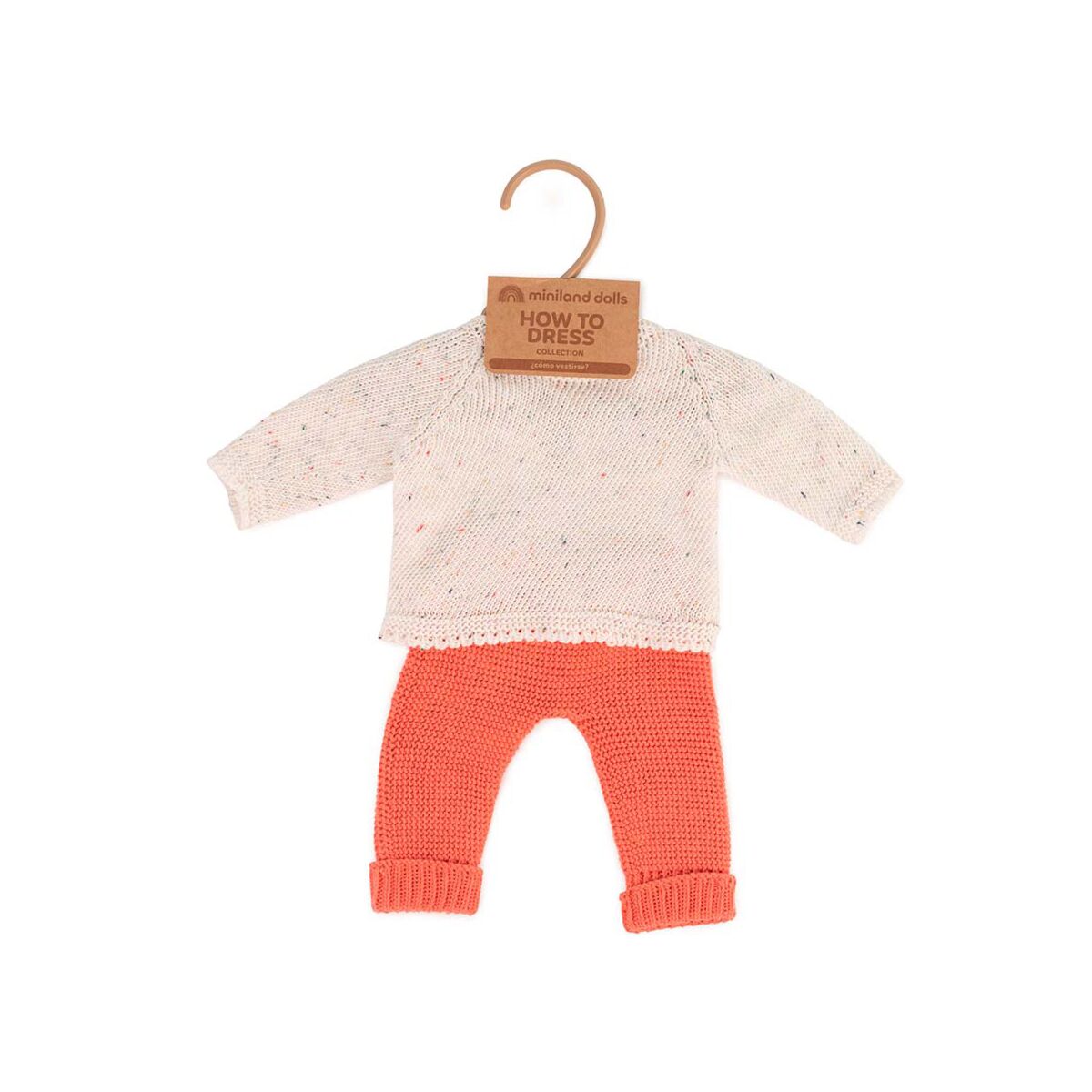 Miniland Knitted Doll Outfit 38cm - Romper & Bonnet Miniland Knitted Doll Outfit 38cm - Romper & Bonnet