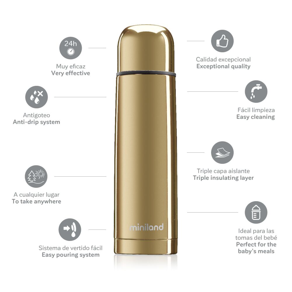 Miniland® Bottle Thermos Gold 500ml