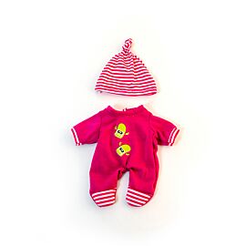 Ropa Pijama invierno rosa para muñeco 21 cm