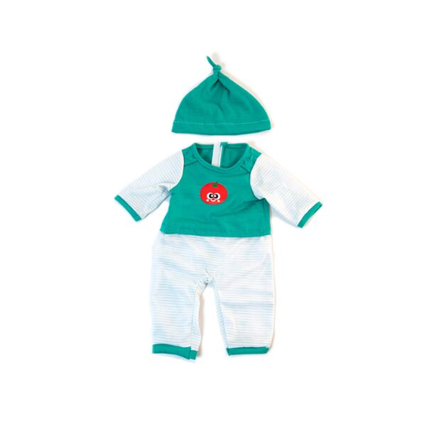 Ropa Pijama invierno verde rayas para muñeco 38 cm