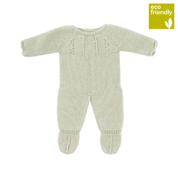 Pijama de punto verde para muñecos de 40cm