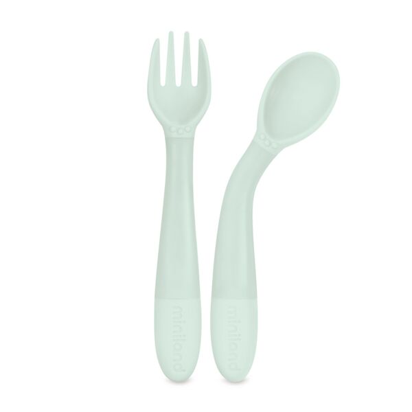 Cubiertos infantiles flexibles mint