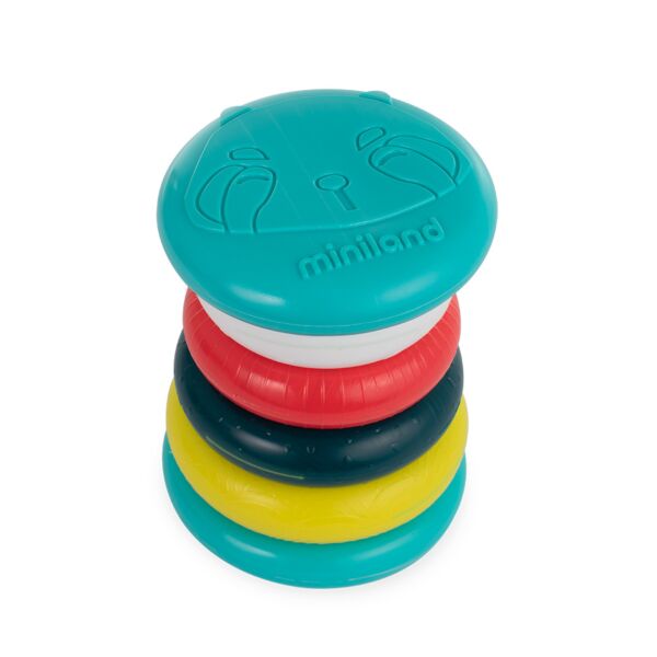 Rodillo de anillos apilables sensorial para bebés