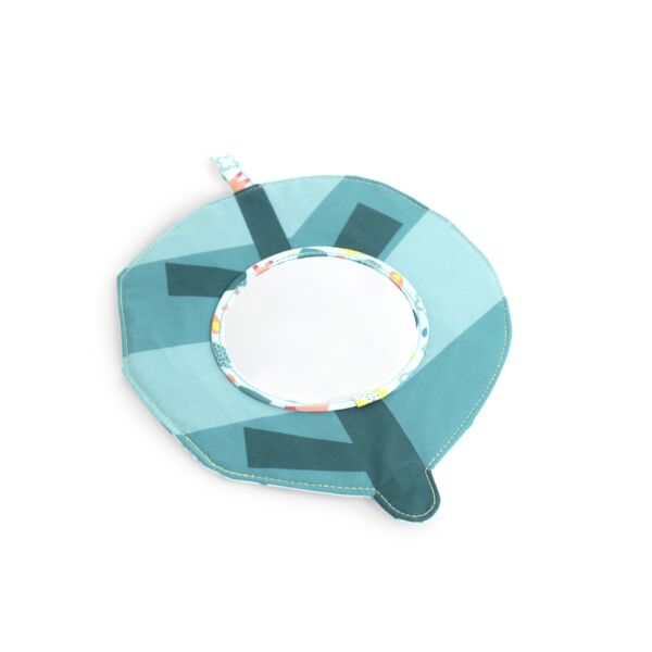 Espejo sensorial para bebés con forma de hoja