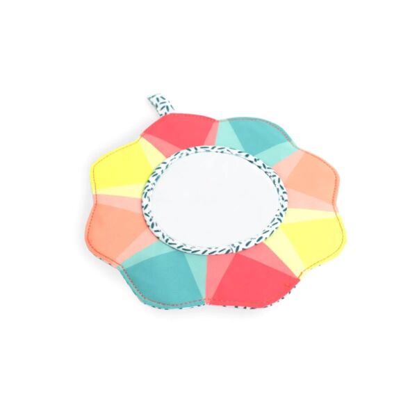 Espejo sensorial para bebés con forma de flor