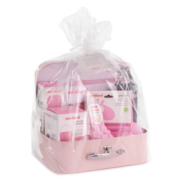CANASTILLA REGALO BEBÉ ROSA