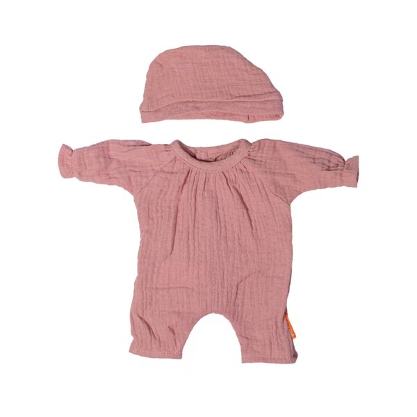 Pyjama rose avec chapeau pour poupée de 32cm