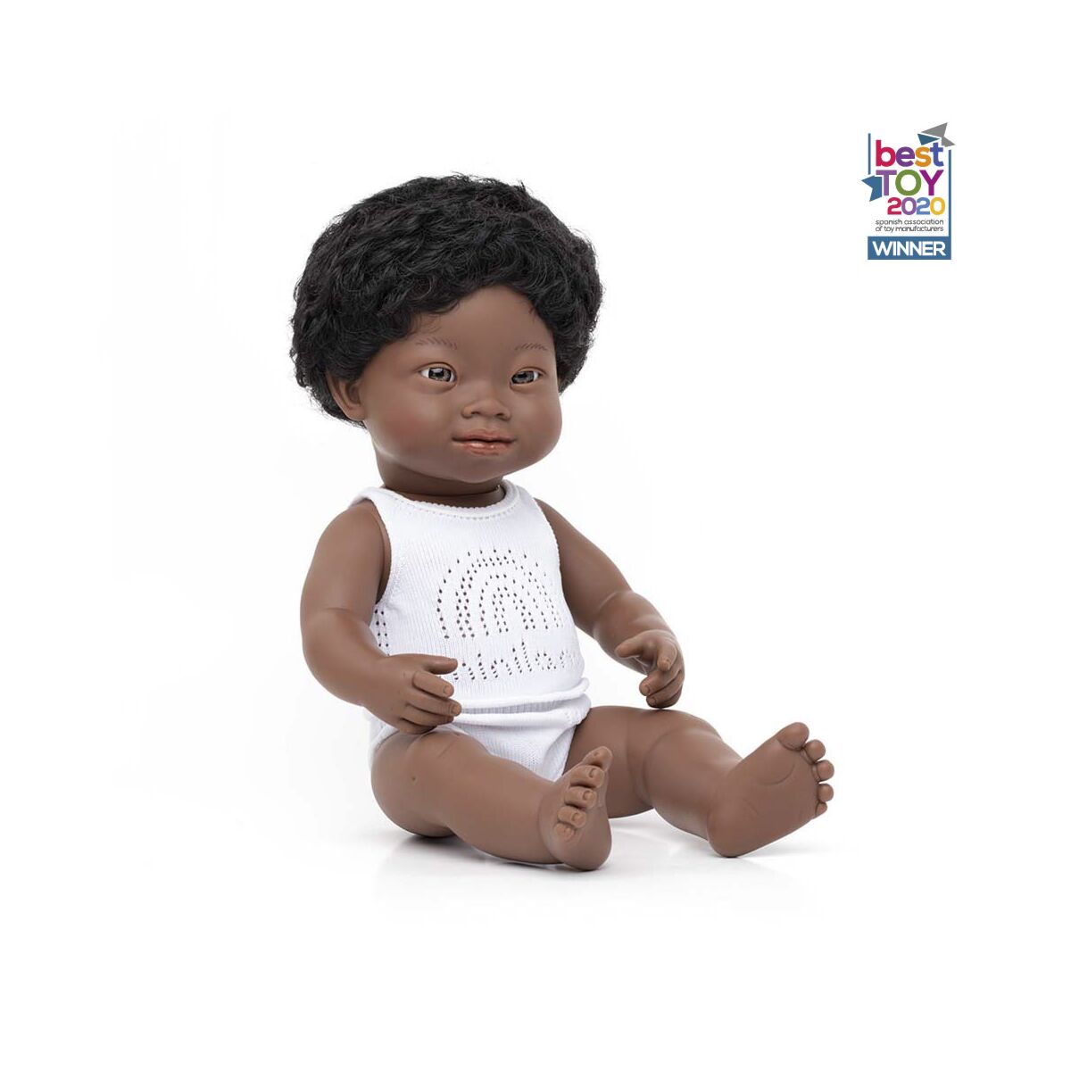 Baby Doll African Boy with Down Syndrome 38 cm