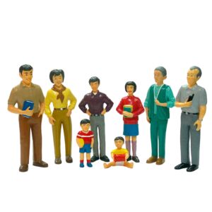 Figuras de familia asiática (8 unidades)