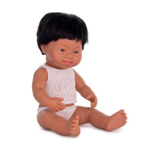Baby doll hispanic boy with Down Syndrome 38cm
