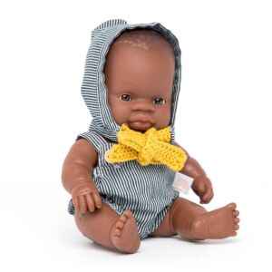 African Boy doll with clothing  21 cm 