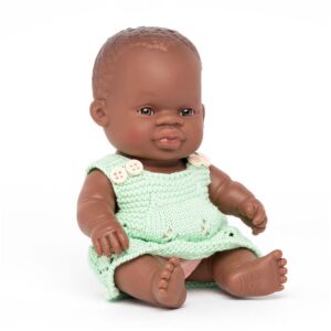 African Girl doll with clothing  21 cm 