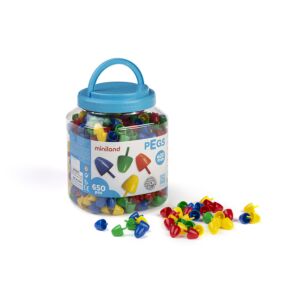 Pegs 20 mm (650 pieces) - Primary Colors