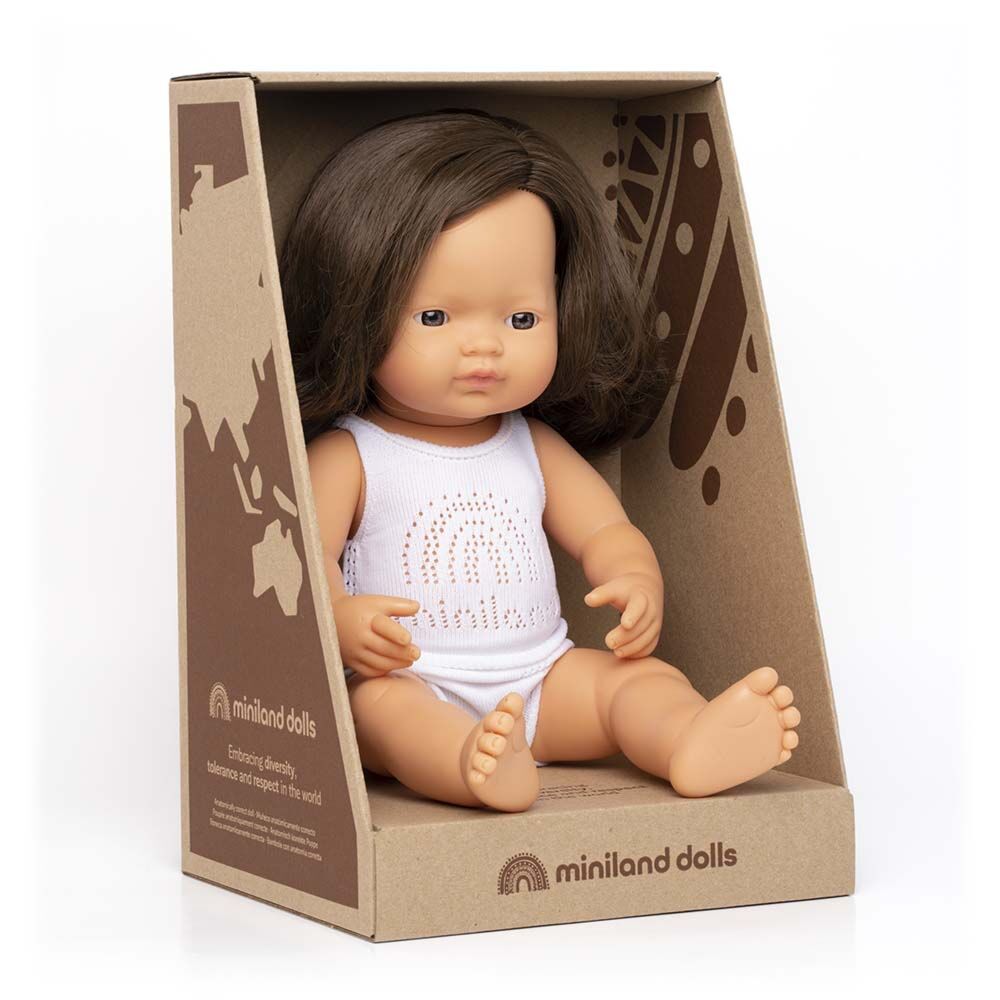 Miniland Educational Anatomically Correct 15 Baby Doll Red Hair,Multi Caucasian Girl 