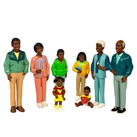 Figuras de familia africana (8 unidades)