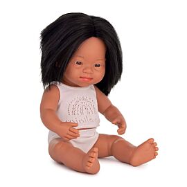 Baby doll hispanic girl with Down Syndrome 15"