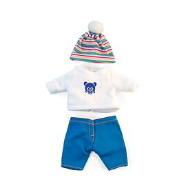 Color Miniland Pijama FRÍO Azul 21CM Vestido para muñecos de 21 cm 31671 