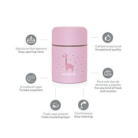 SILKY FOOD THERMOS ROSE 600ML