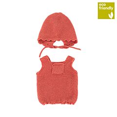 Knitted Doll Outfit 38 cm –Rompers & Bonnet