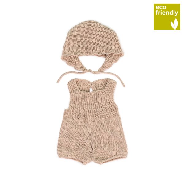 Knitted Doll Outfit 38cm – Rompers & Bonnet
