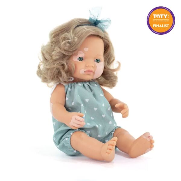 Dark blonde Caucasian doll with vitiligo 38cm MF&M