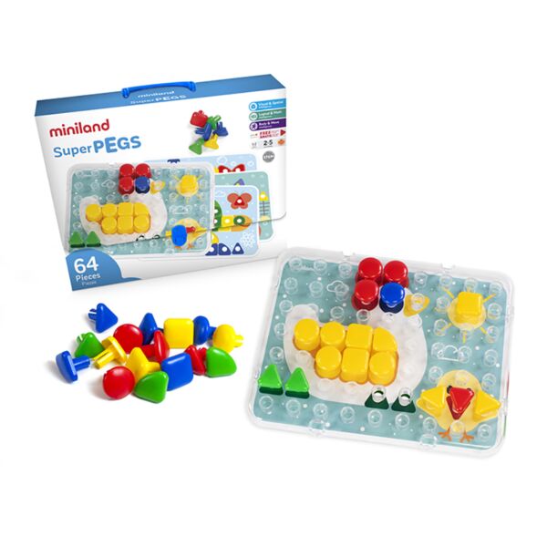 Superpegs (64 pieces) - Primary Colors