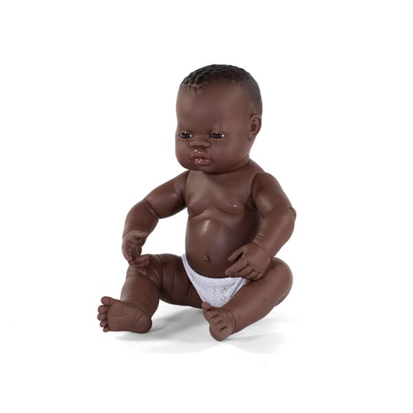 Newborn Baby Doll African Boy 15¾"