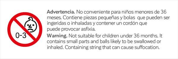 Advertencia bola y cuerda